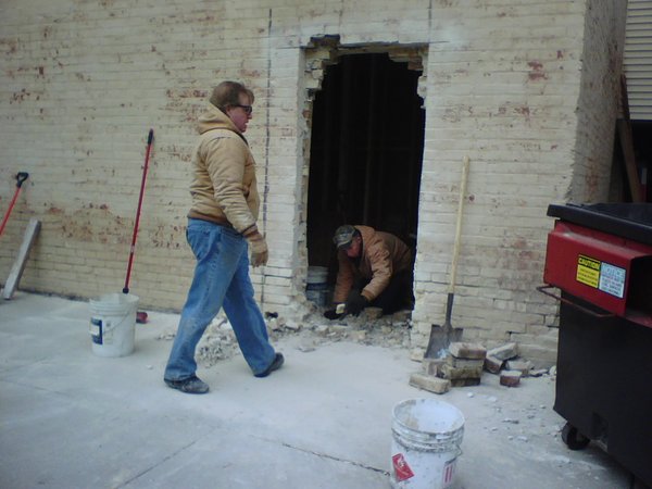 Door installation where no door existed