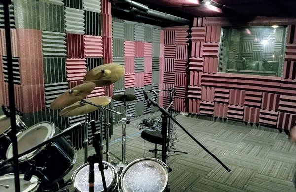 wvt recording studio drum wall window